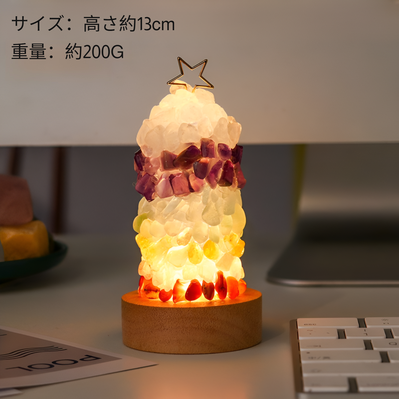 クリスマスツリー型ナイトライトUSB給電