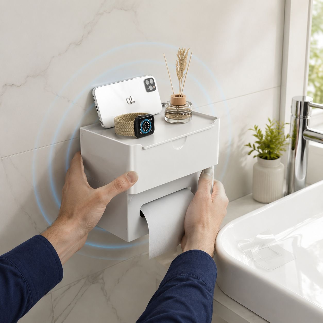 Bathroom Waterproof Wall-mounted Tissue Dispenser