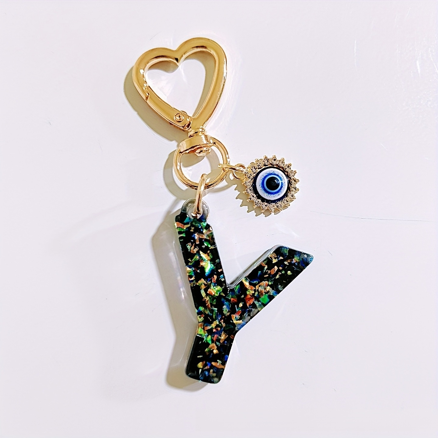 Porte-clés lettre femme, accessoire de mode créatif, décoration de clé porte-bonheur