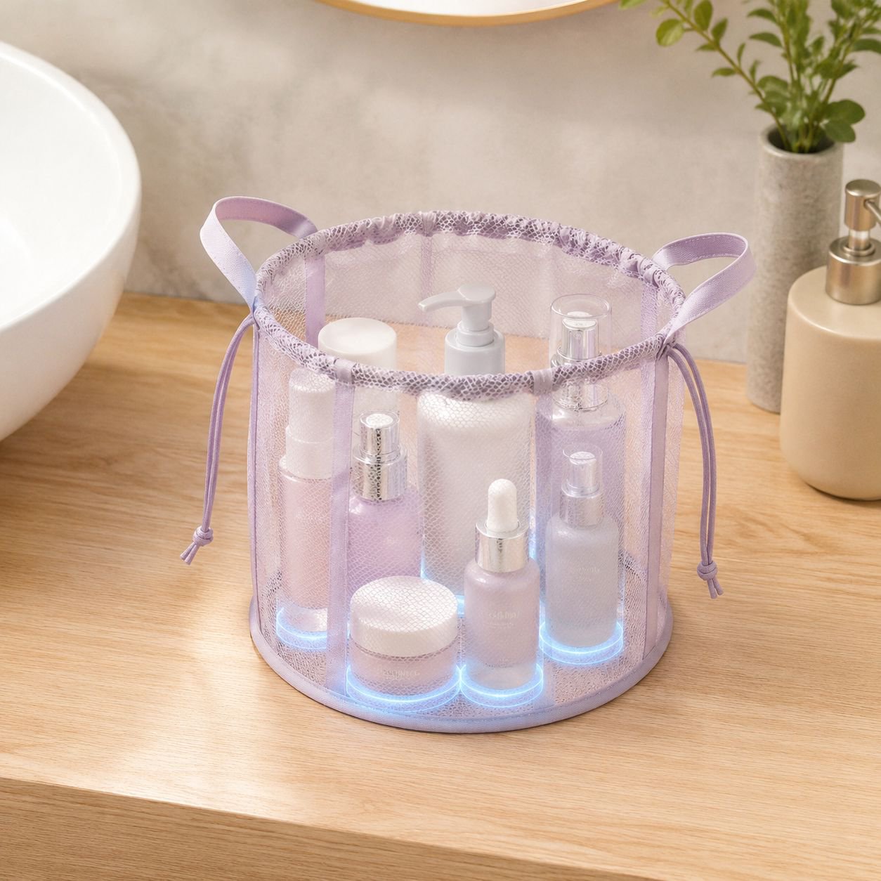 Portable Foldable Mesh Wash Bag