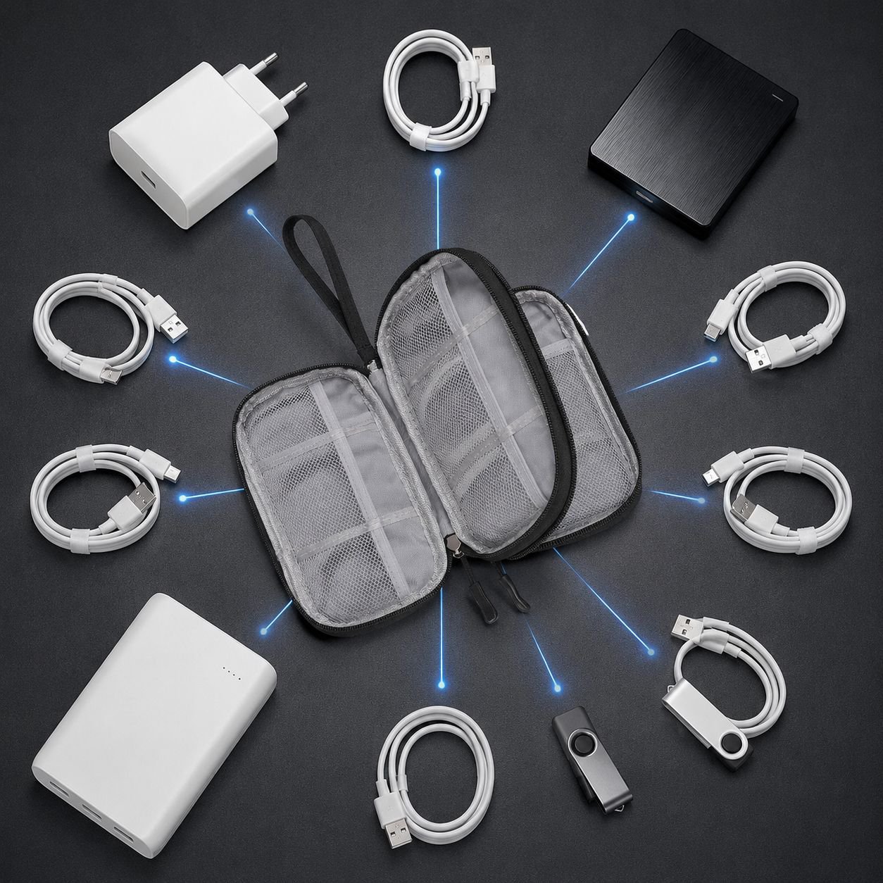 Trousse électronique pratique pour bureau et maison