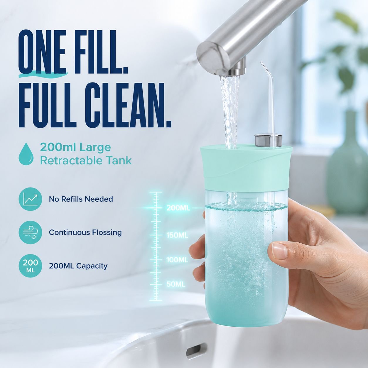 Compact and Versatile Dental Irrigator for Oral Health Maintenance