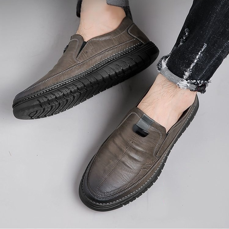 남성 드라이빙화 소프트 바닥 통풍 미끄럼 방지 구두 남성 캐주얼화 아빠 신발 중년 드라이빙화