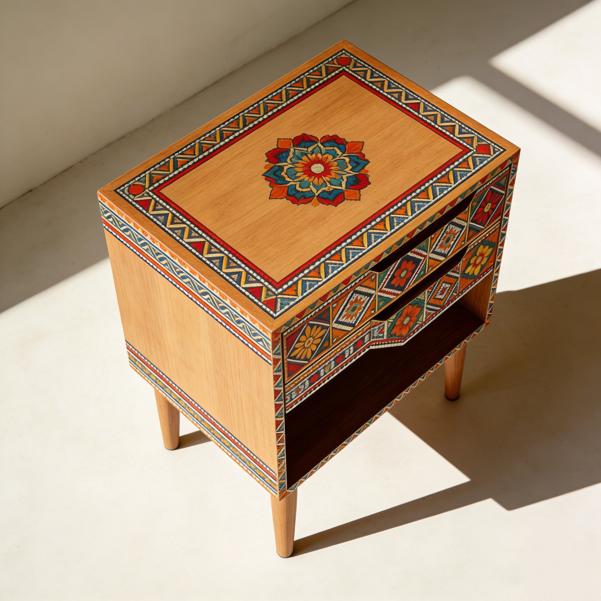 수납형 침대 사이드 테이블