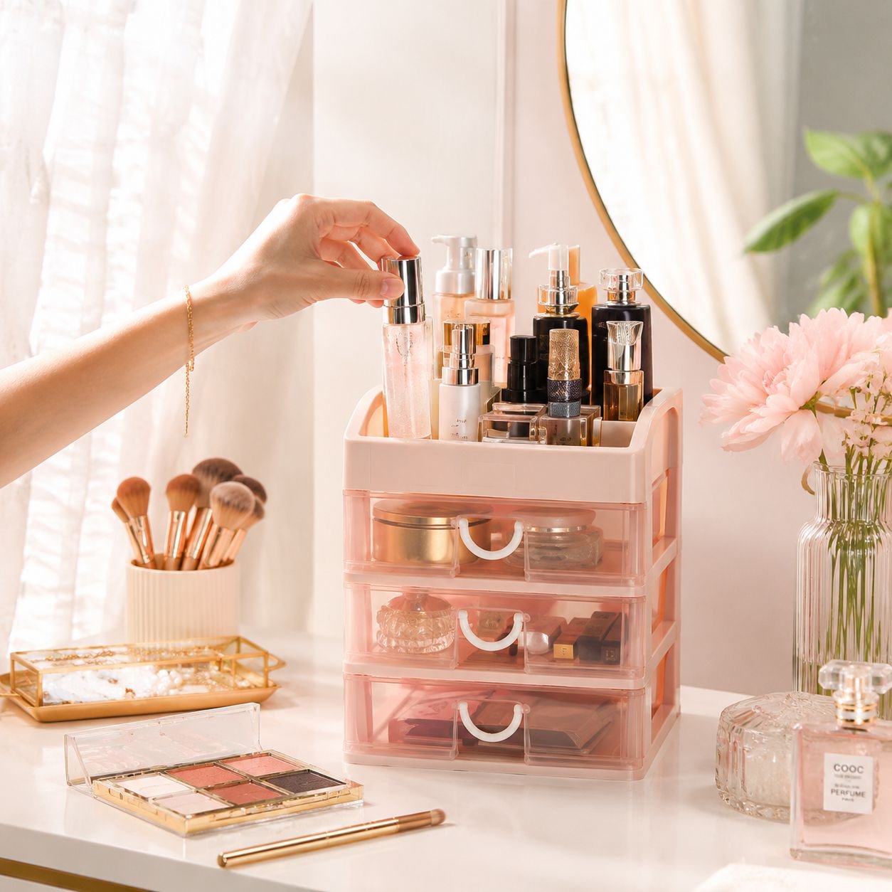 Desktop Drawer Type Lipstick Organizer