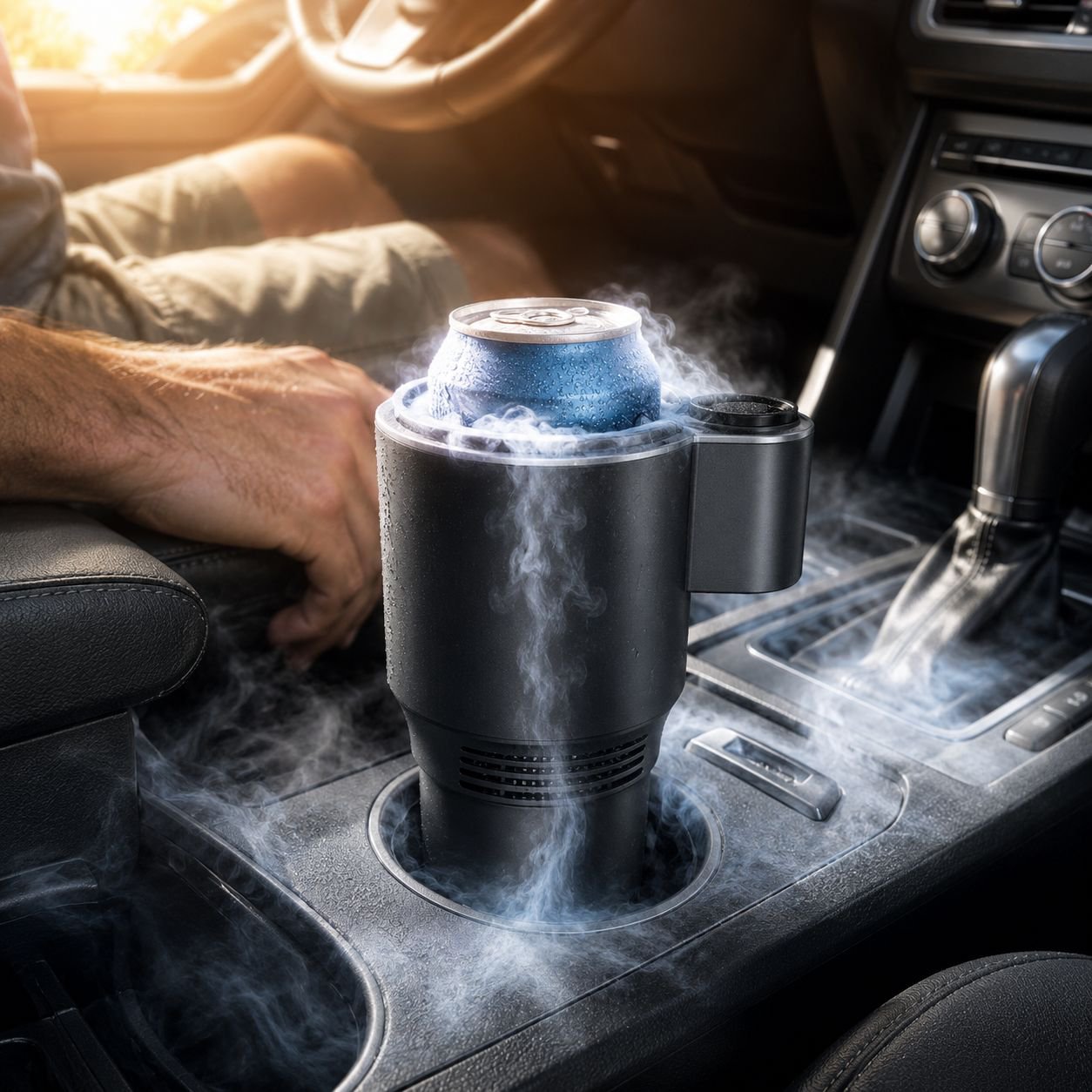 Close-up of portable cup keeping drinks hot