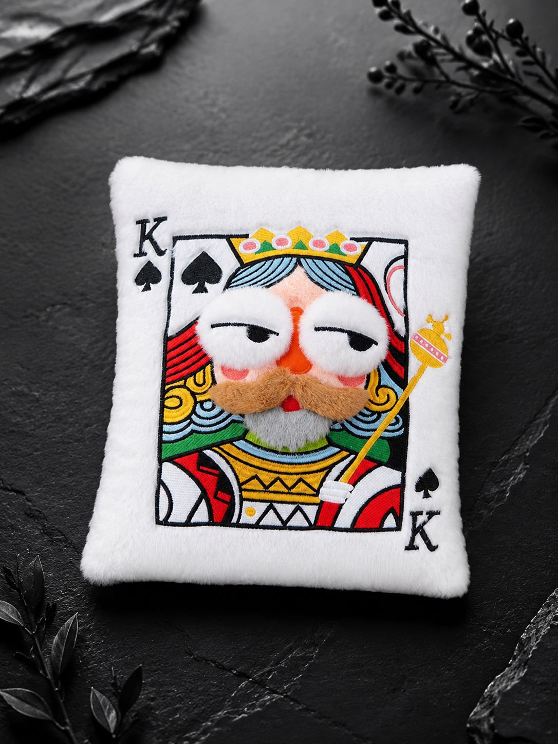 Fun novelty pillow shaped like playing cards