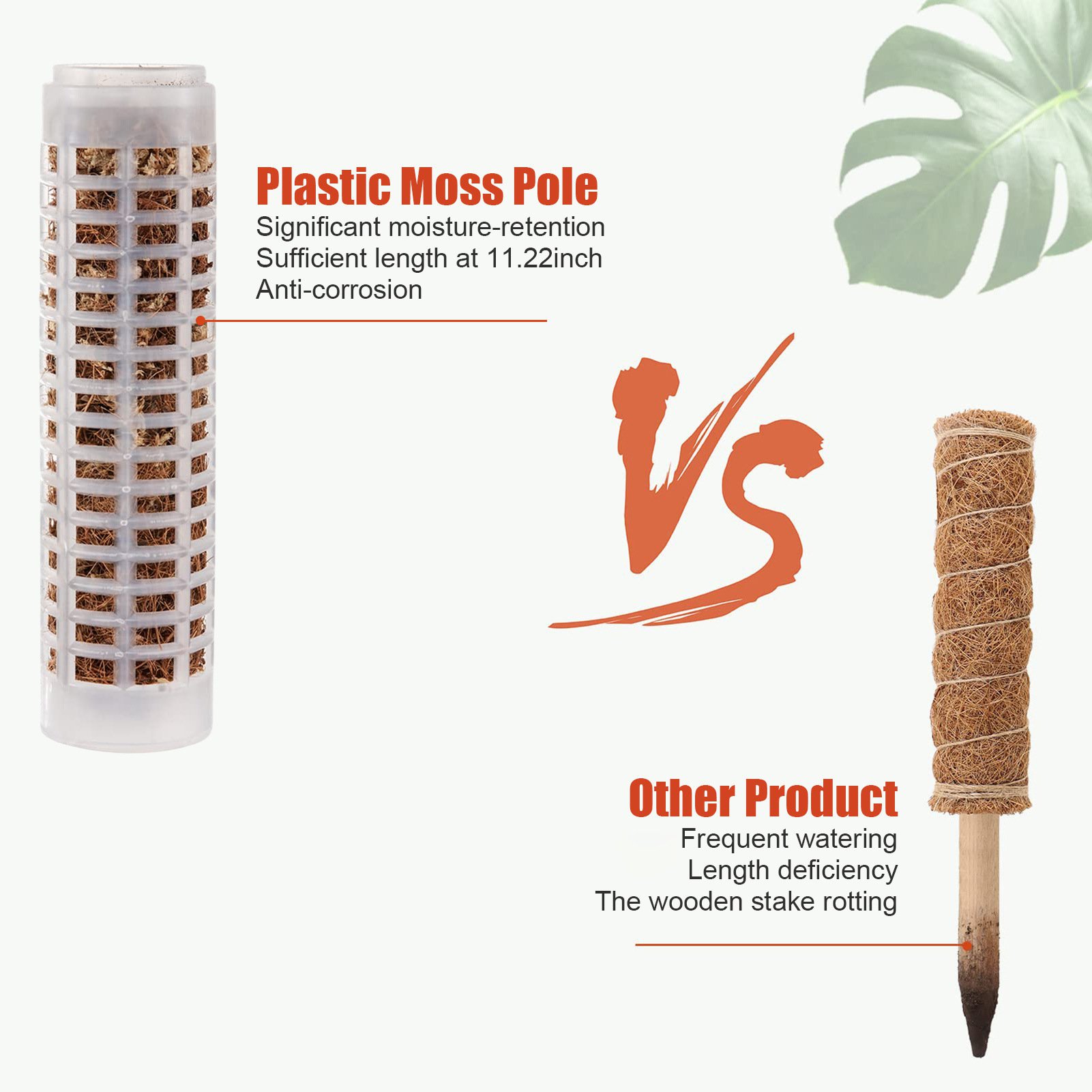 Plastic Moss Poles for Indoor Climbing Plants