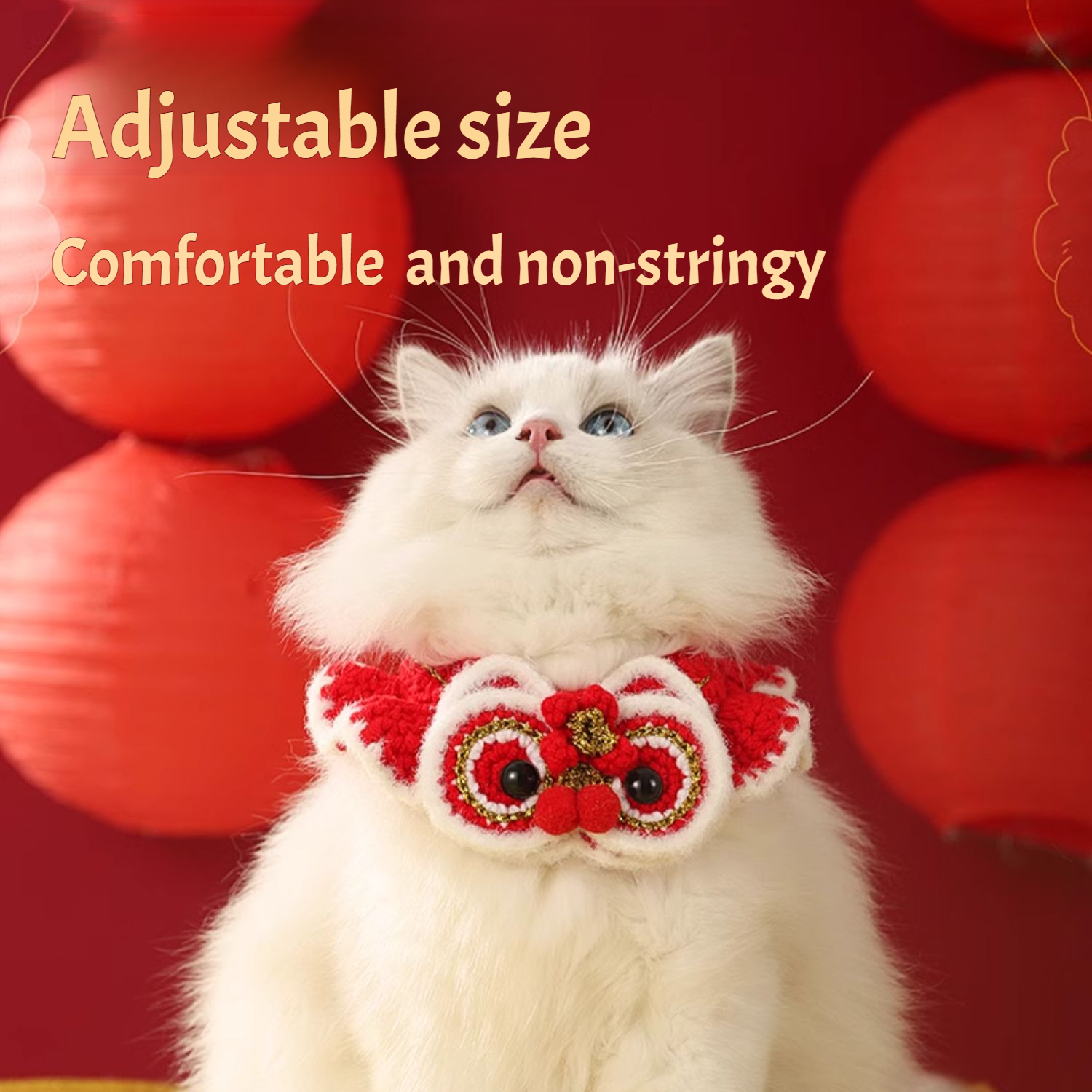 Hand-Knitted Adjustable Pet Scarf