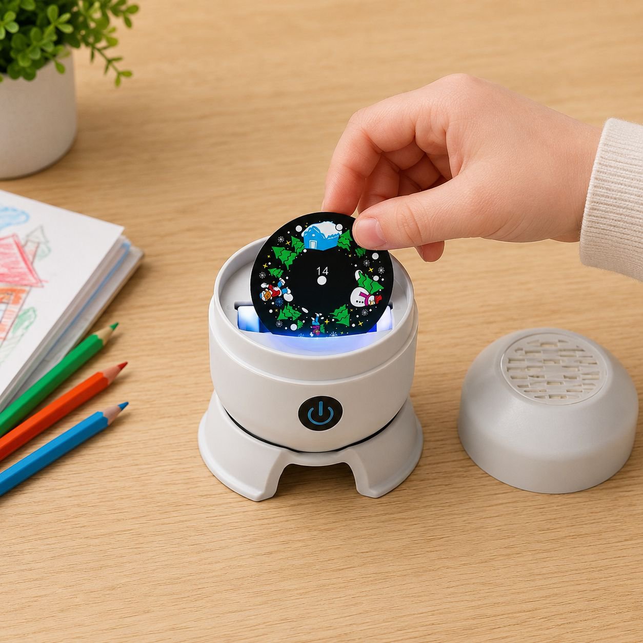 Cross-border LED rotating projector night light for Christmas, children's sleep aid, cartoon night l