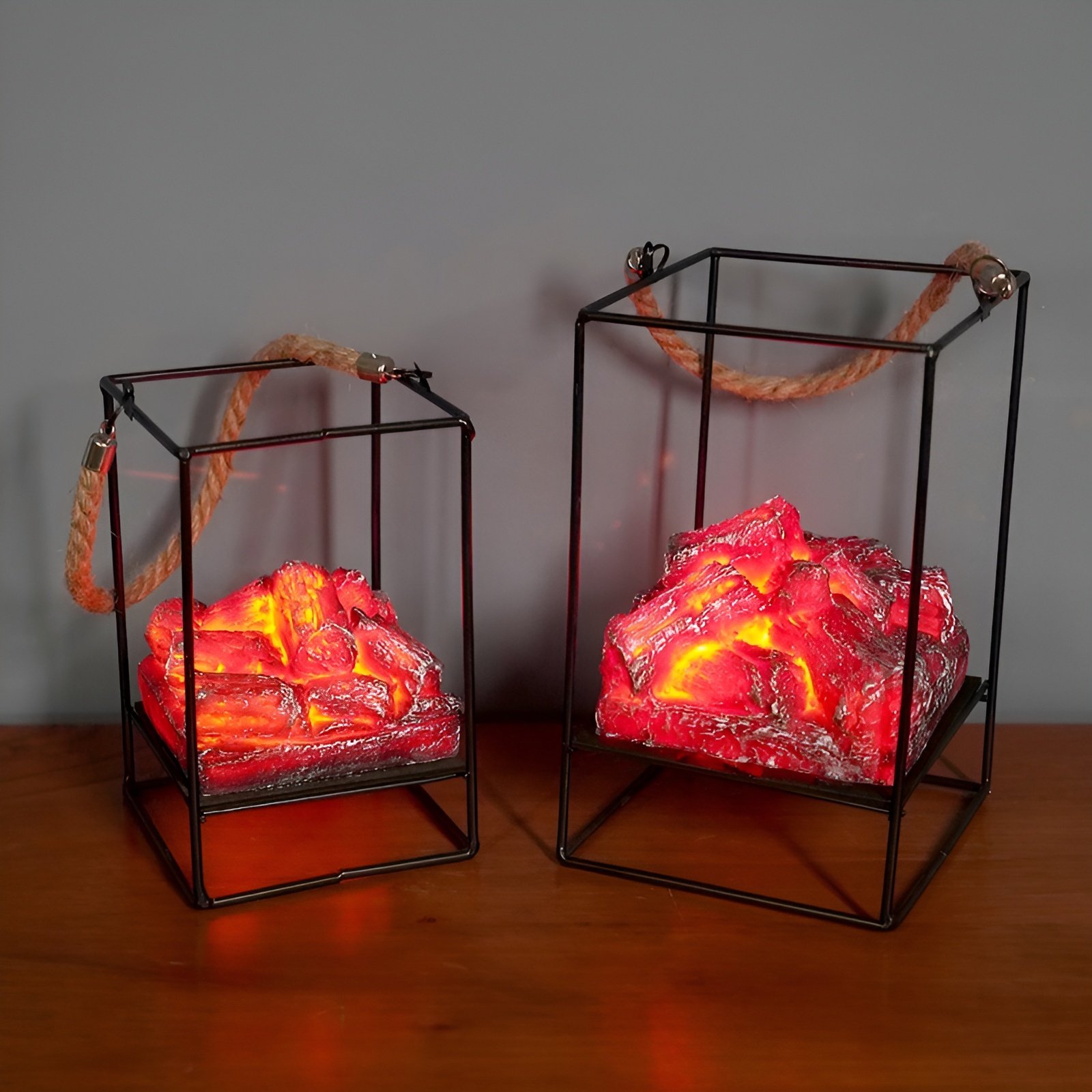European-style imitation charcoal flame LED decorative light