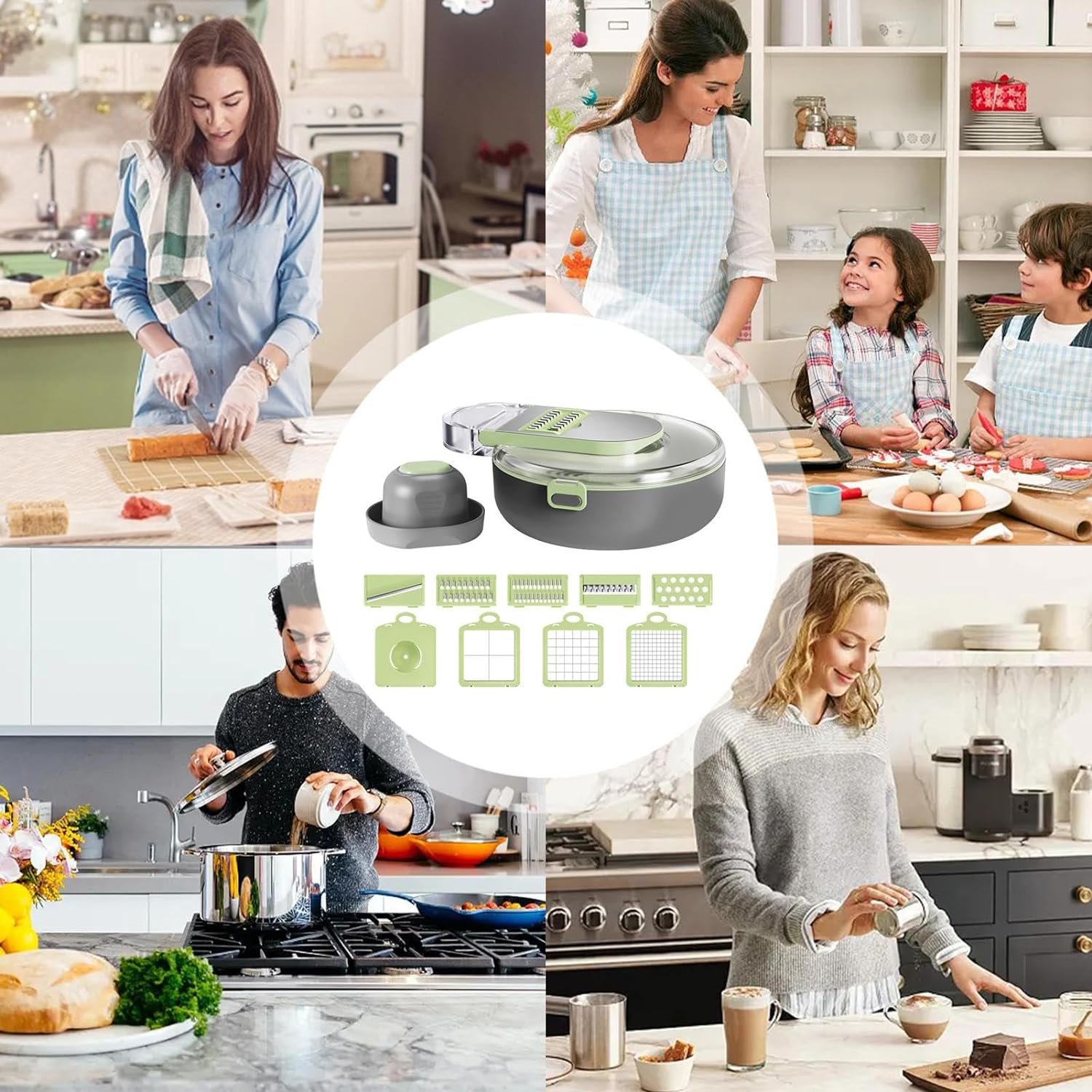 10-in-1 Vegetable Chopper with Drain Basket