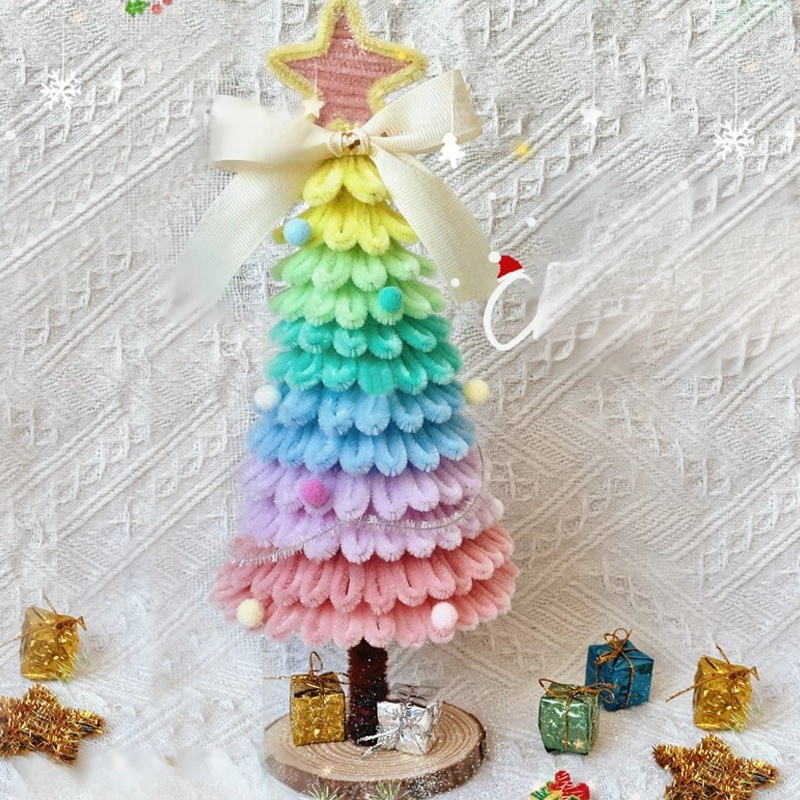  Kit de materiales para adornos de árbol de Navidad con limpiapipas pequeños