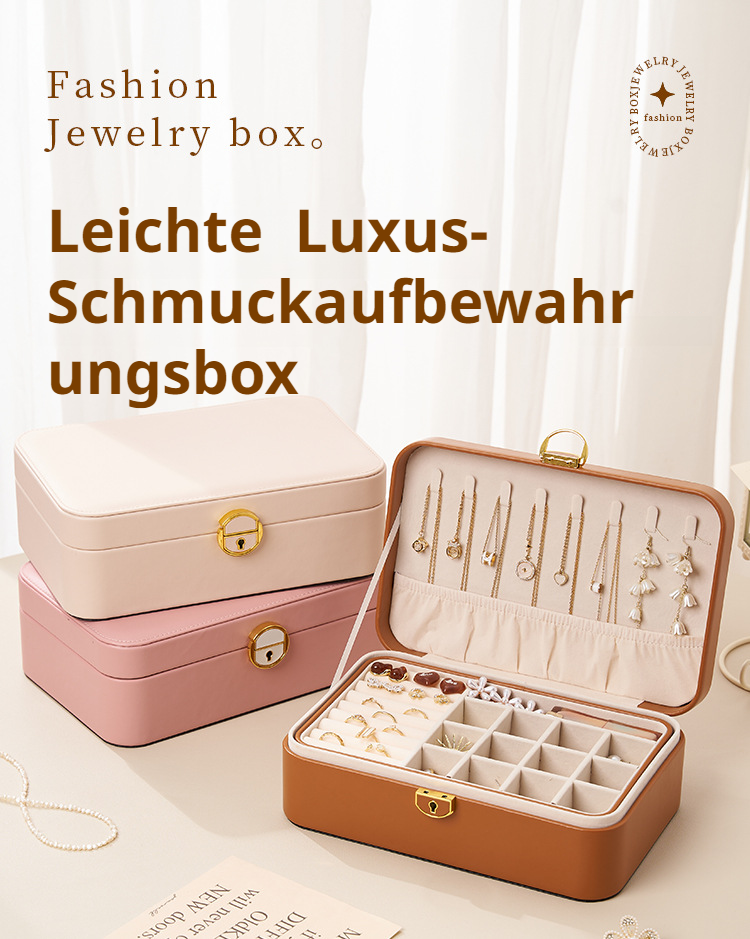 Tragbare Schmuckschatulle zur stilvollen Aufbewahrung von Schmuck