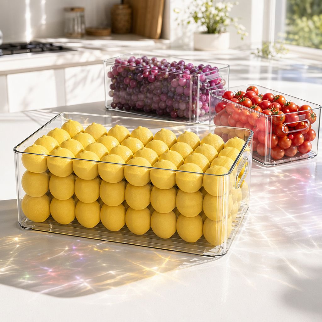 Gefrierschrank Küchenaufbewahrungsbox, Eier- und Obst-Gemüse-Organizer