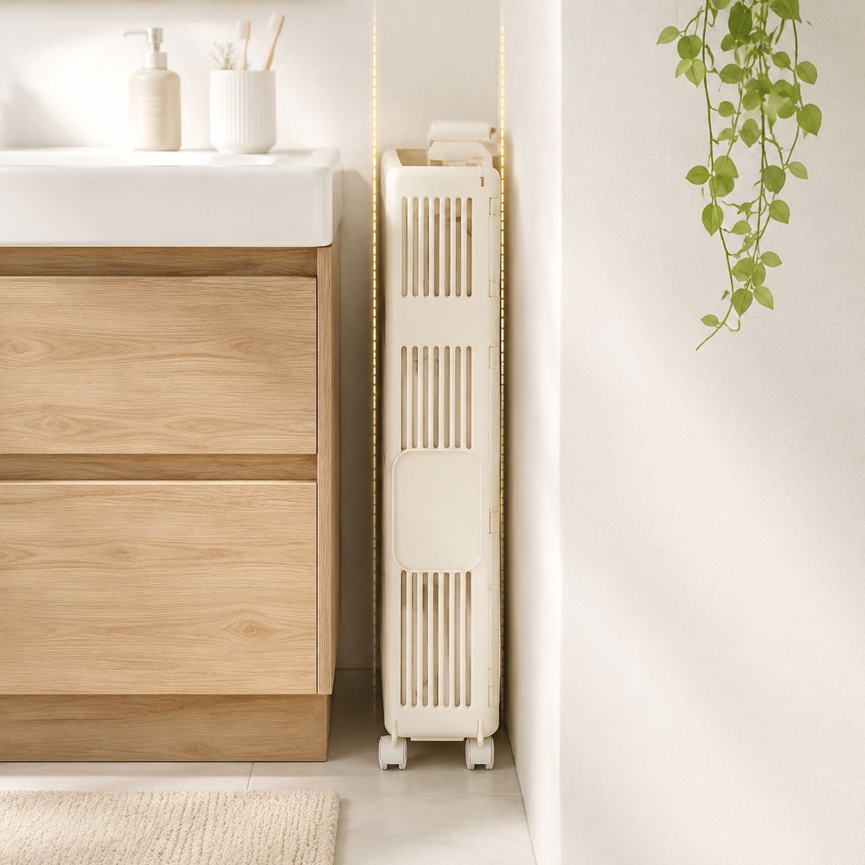 Eleganter Wäschekorb als Badezimmer Zubehör