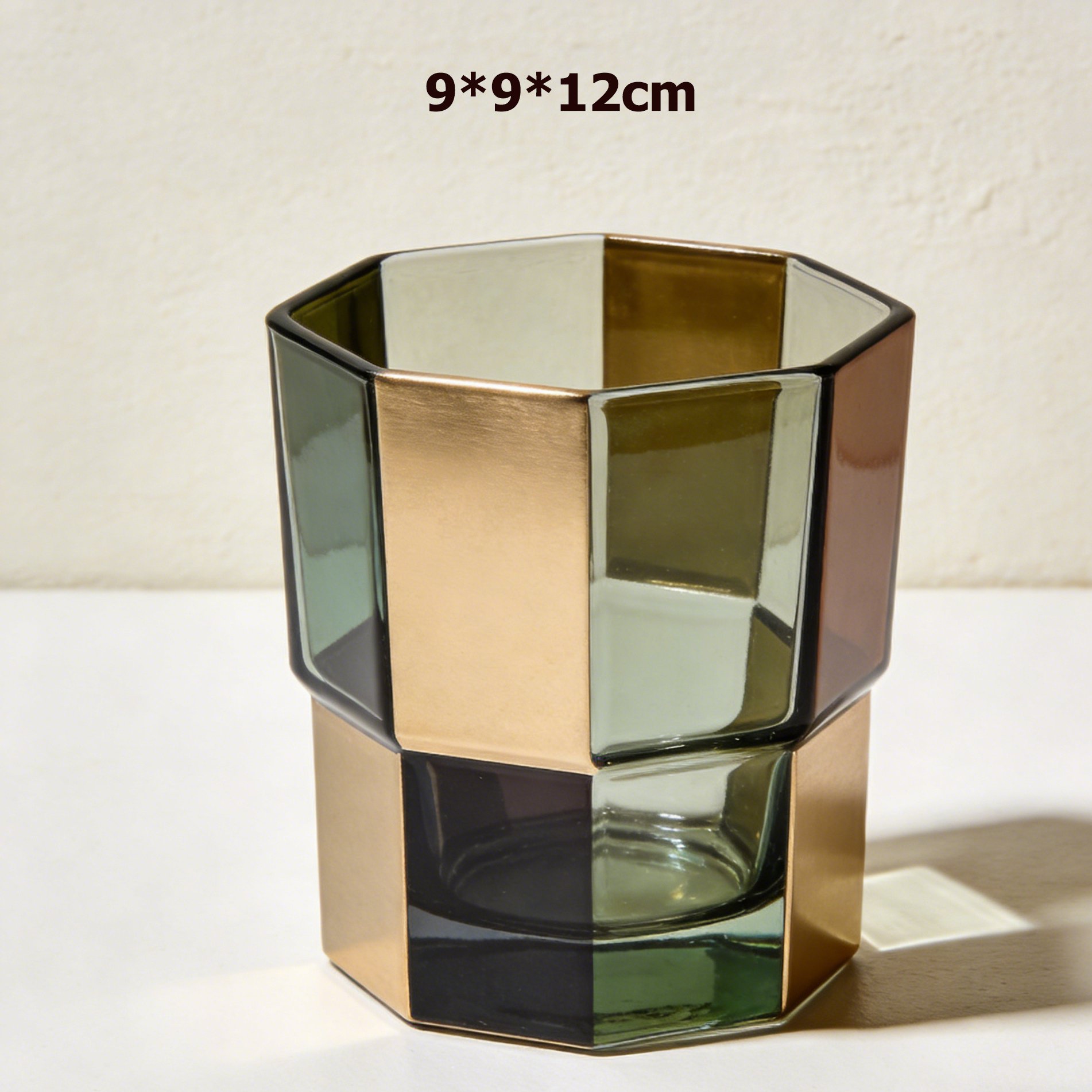 八角形ガラスコップのユニークなデザイン