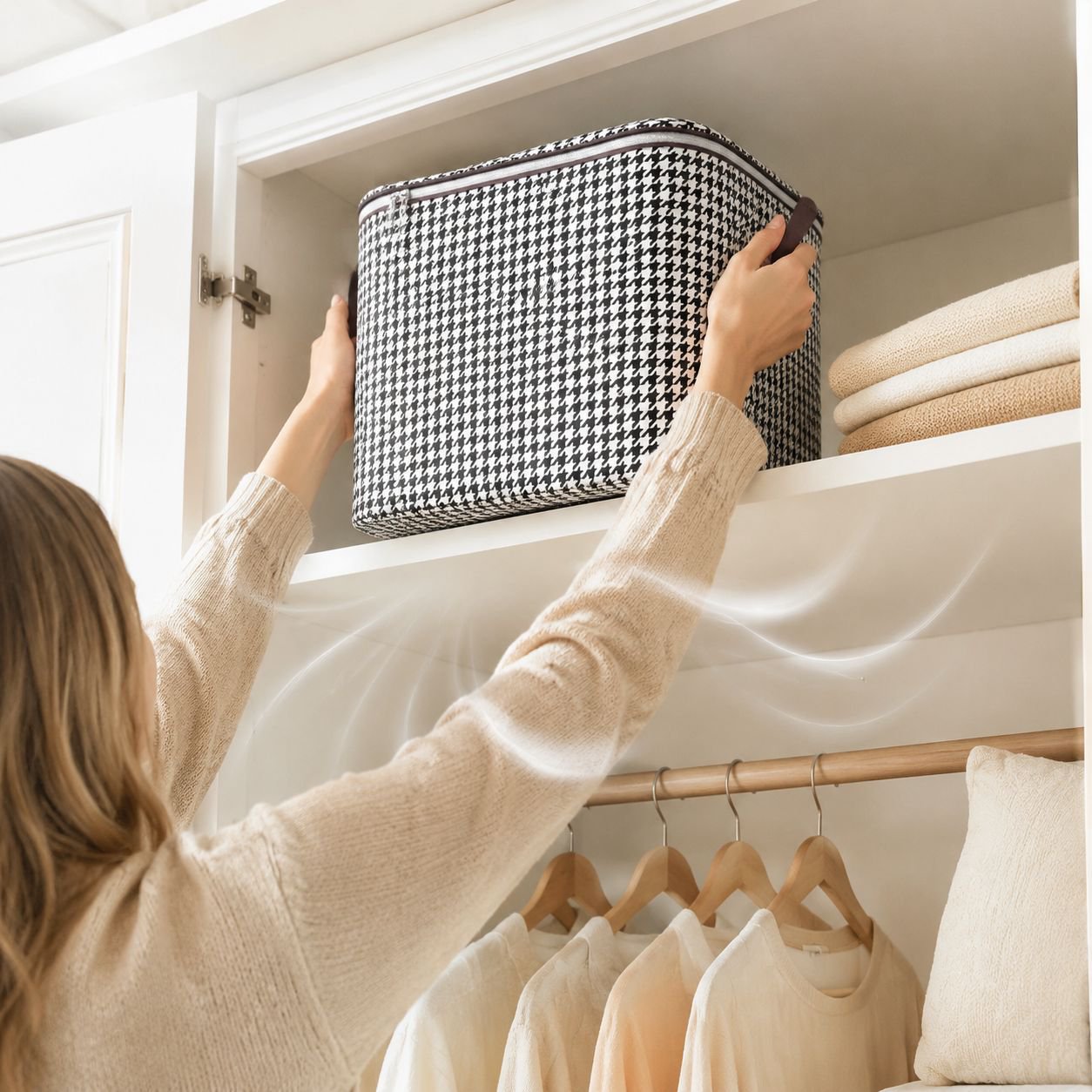 Dustproof and moistureproof storage solution for bedding