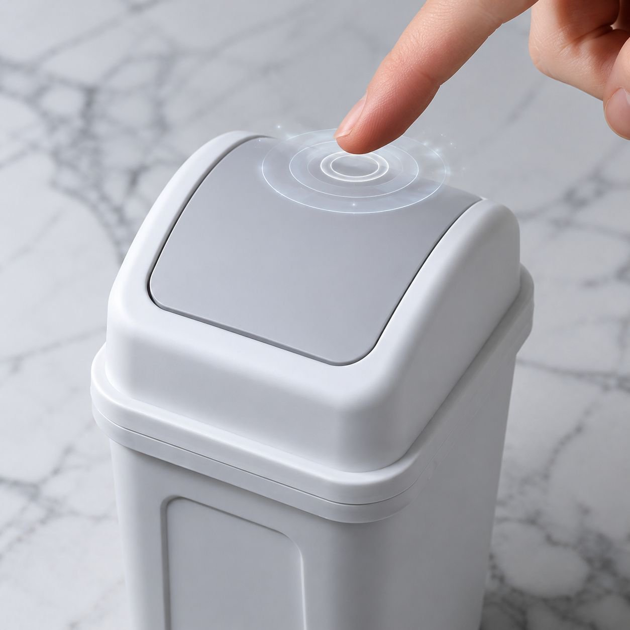 Household Trash Can with Handle and Swing Lid Design