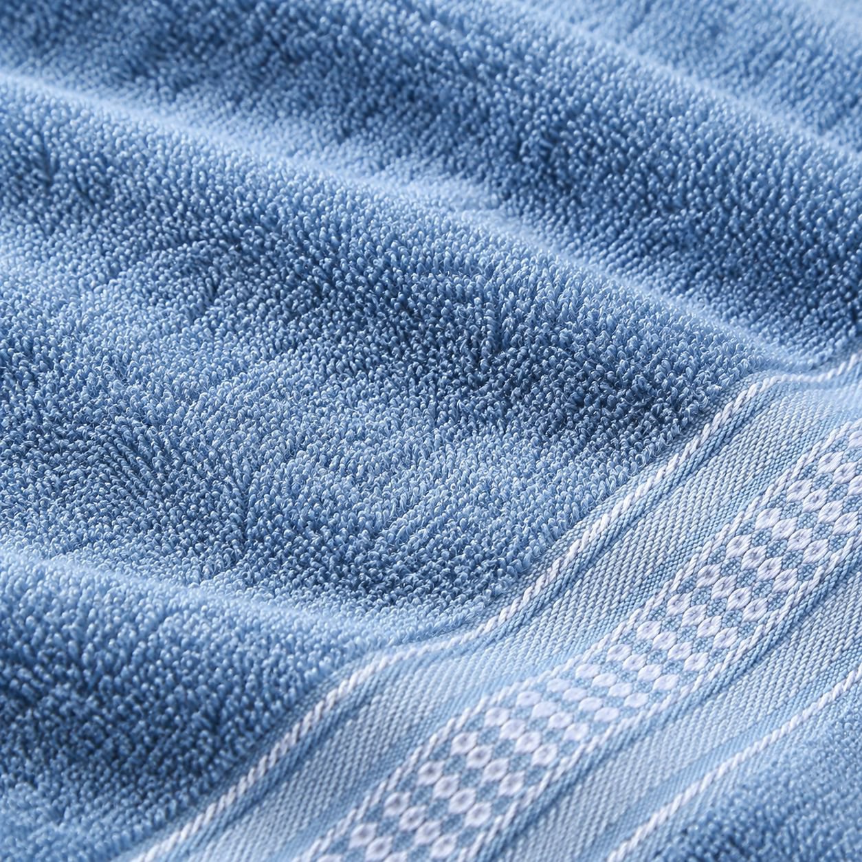 Absorbent cotton towel folded neatly