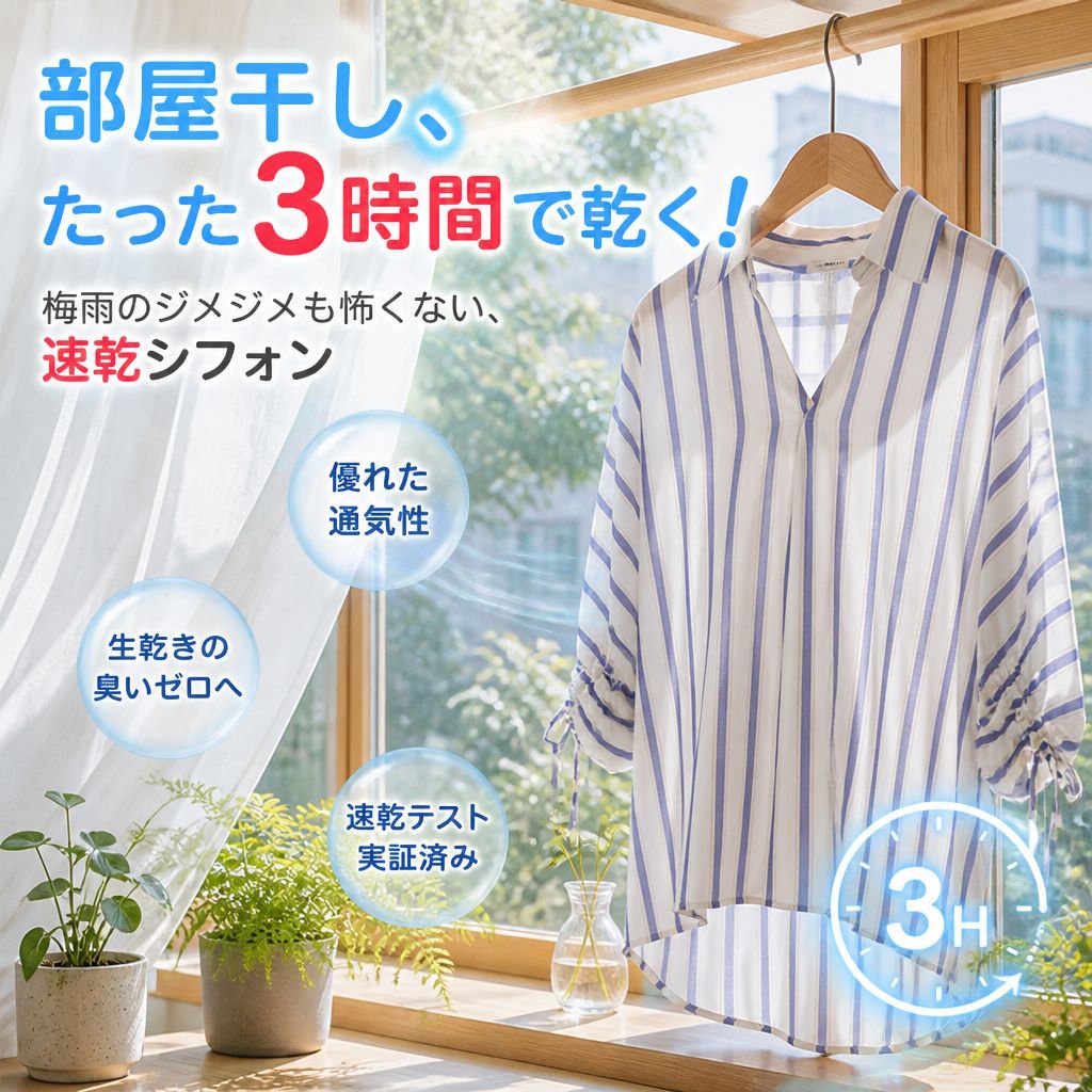 韓国風リボン付き七分袖シフォンシャツ レディース 夏 ゆったりインナーシャツ