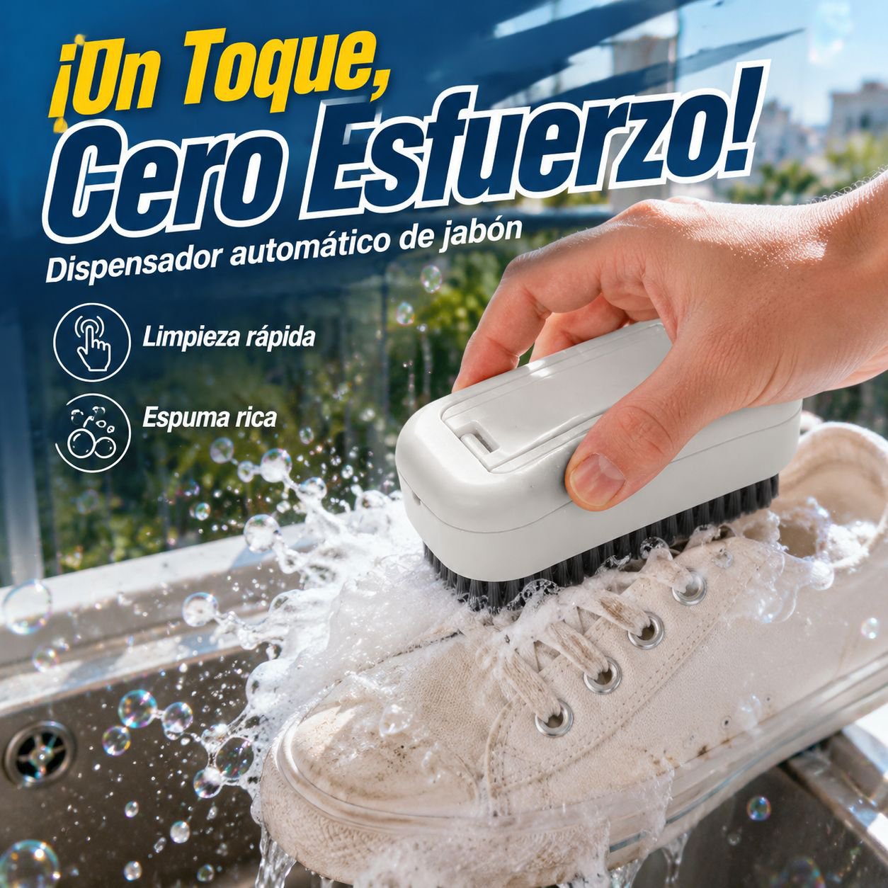 Cepillo de zapatos de mango largo y cerdas suaves, herramienta de limpieza plegable