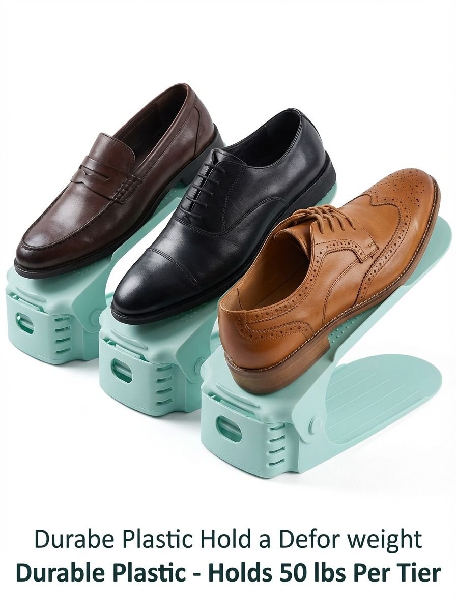 Expandable shoe organizer for various shoe sizes