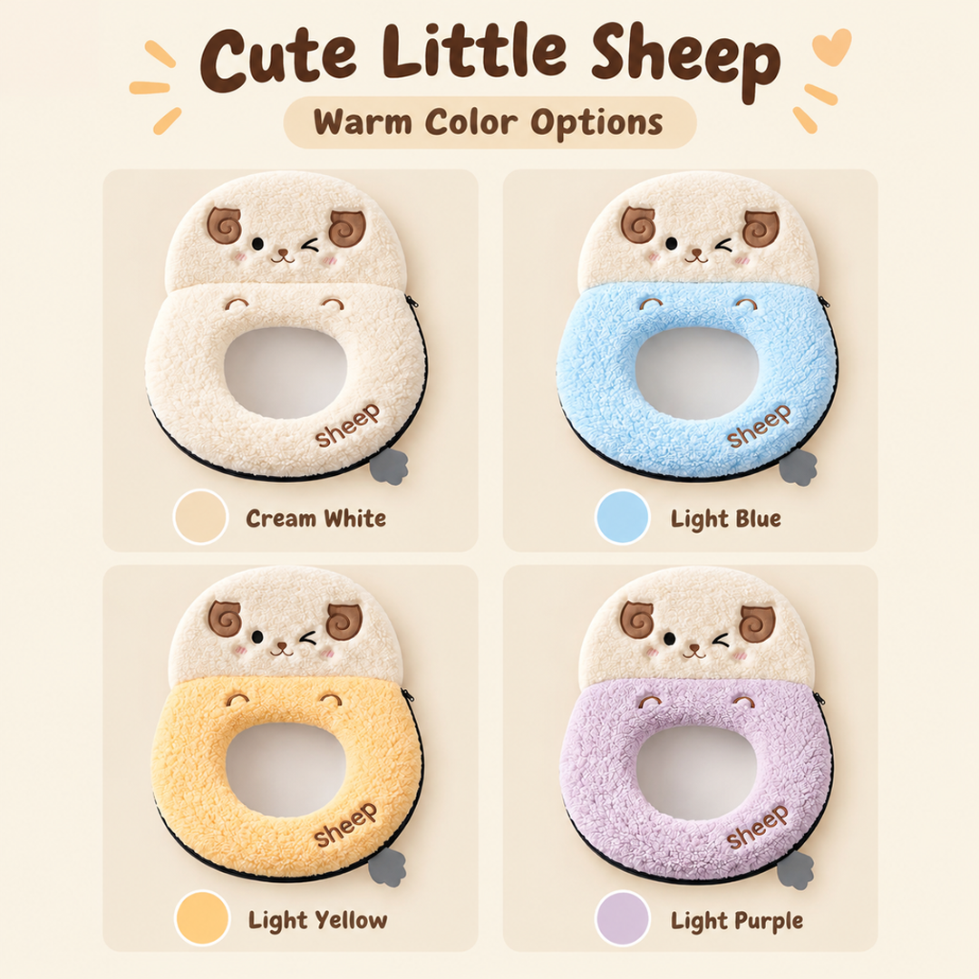 New style toilet seat cushion, cute and thickened plush, washable, suitable for all seasons, perfect