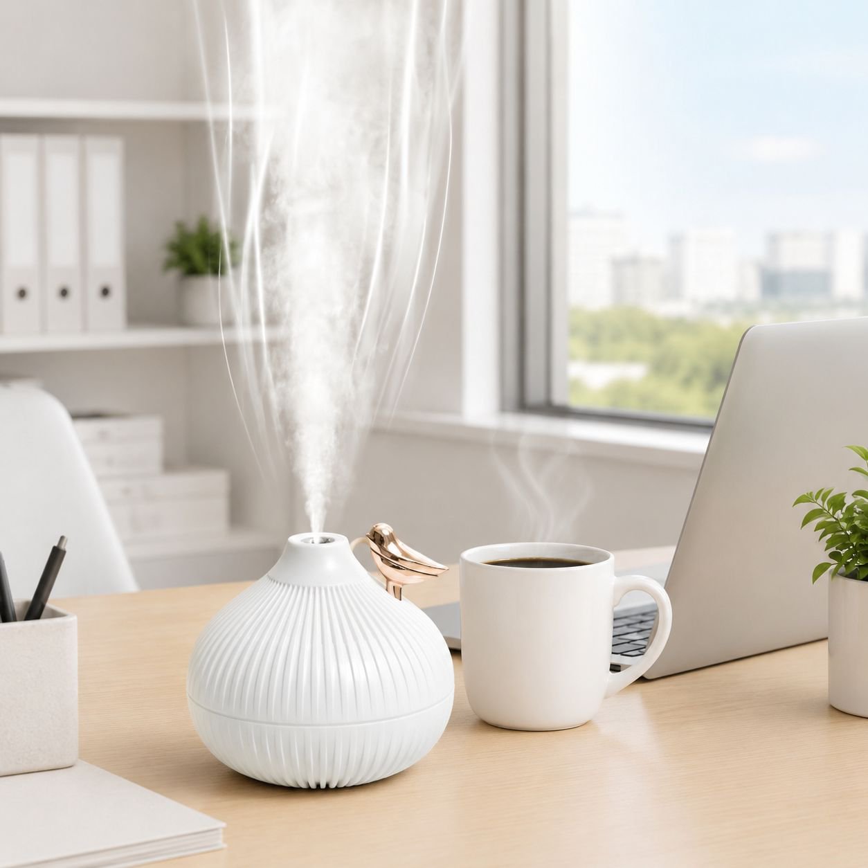 Decorative onion design humidifier in bedroom