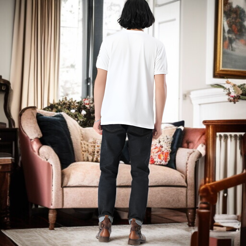 赤耳セルビッジ部分のクローズアップ画像