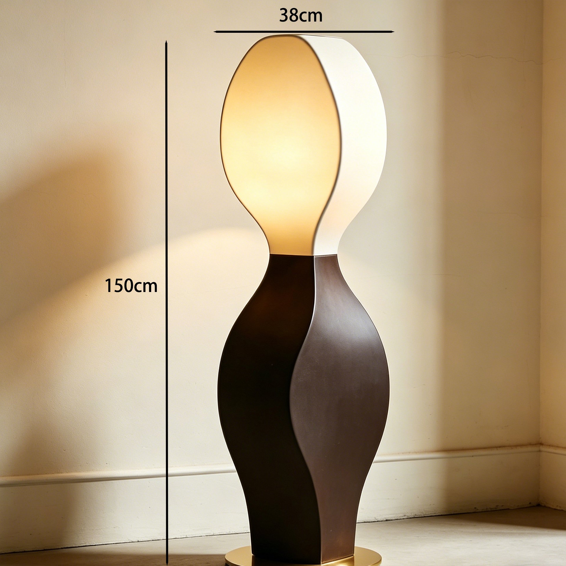 Contemporary standing lamp with spiral design