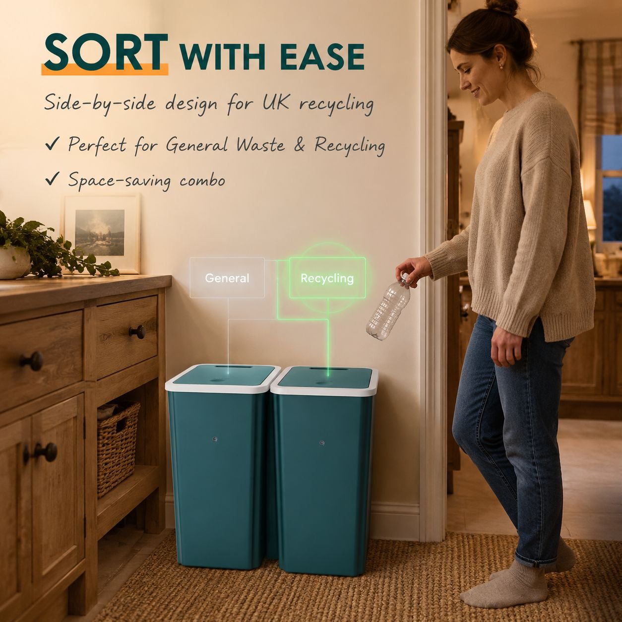 Stylish Flip-Top Trash Can for Home, Kitchen, Office, and Toilet