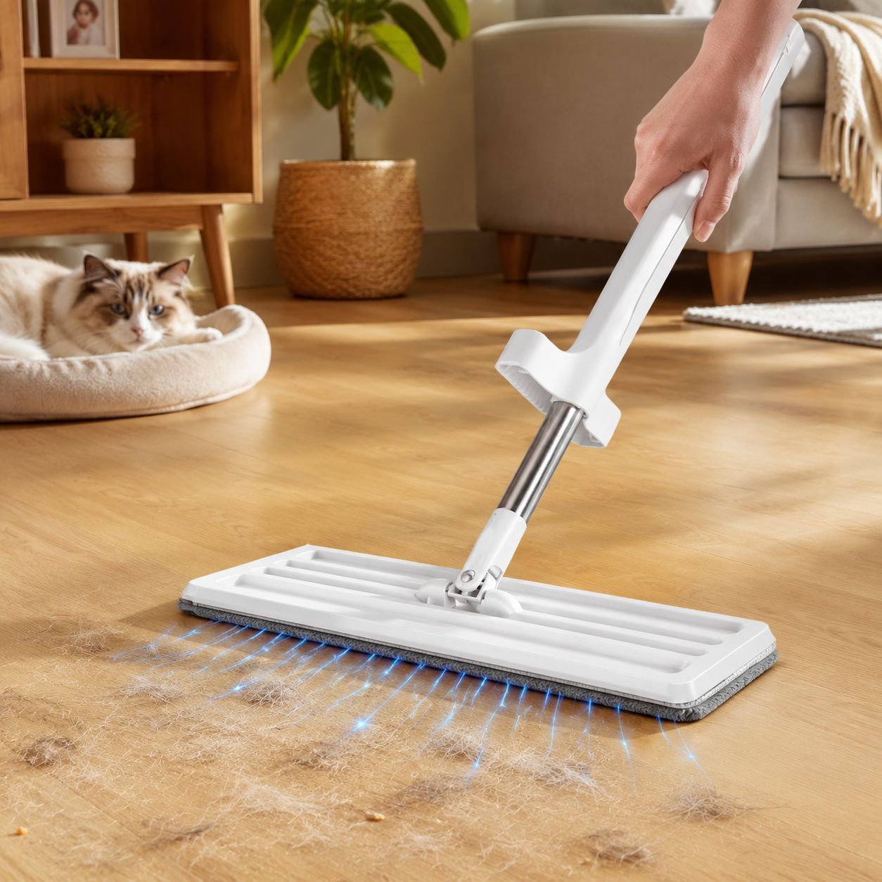 Easy to use tile mop with powerful suction