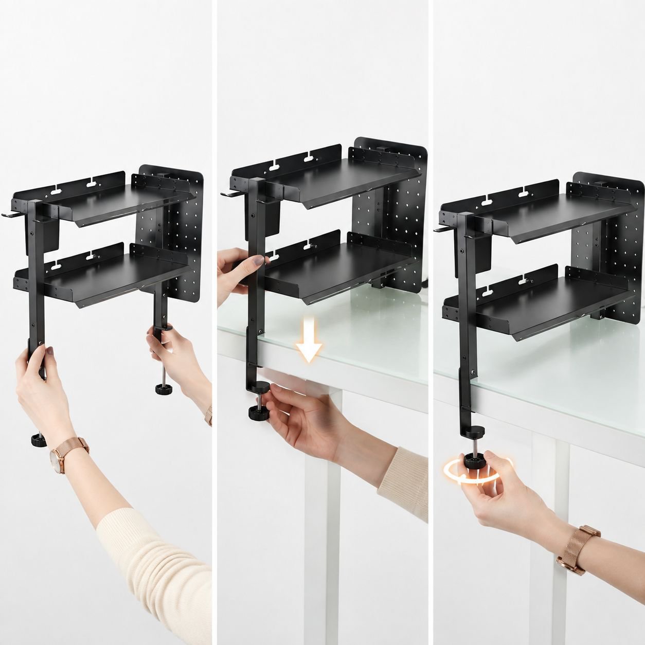 JMY-DIY Storage Trend: DIY Desktop Storage Rack, Upgraded Desktop Shelf, Desk Storage Rack, Home Mul
