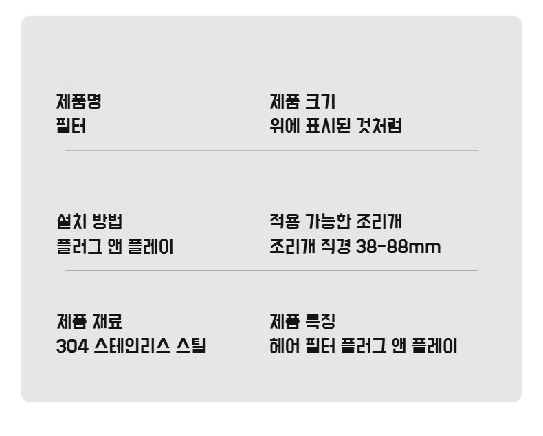 간편 설치 가능한 롱 타입 배수구 커버