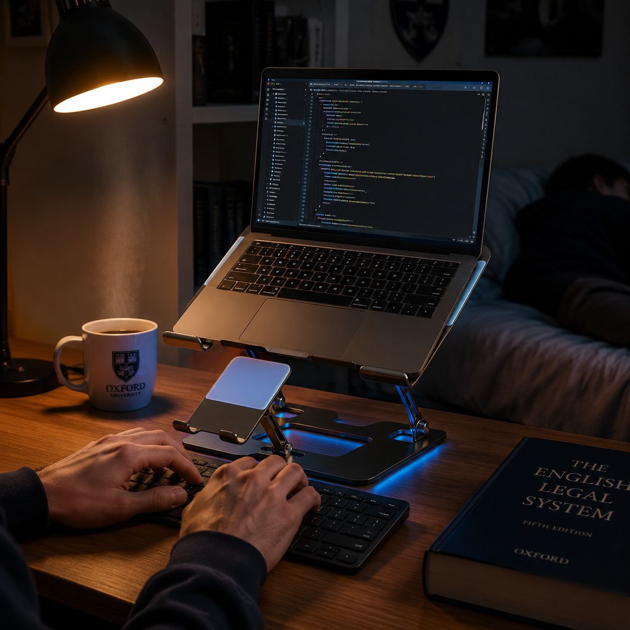Gaming notebook air-cooled cooling base with quiet fan