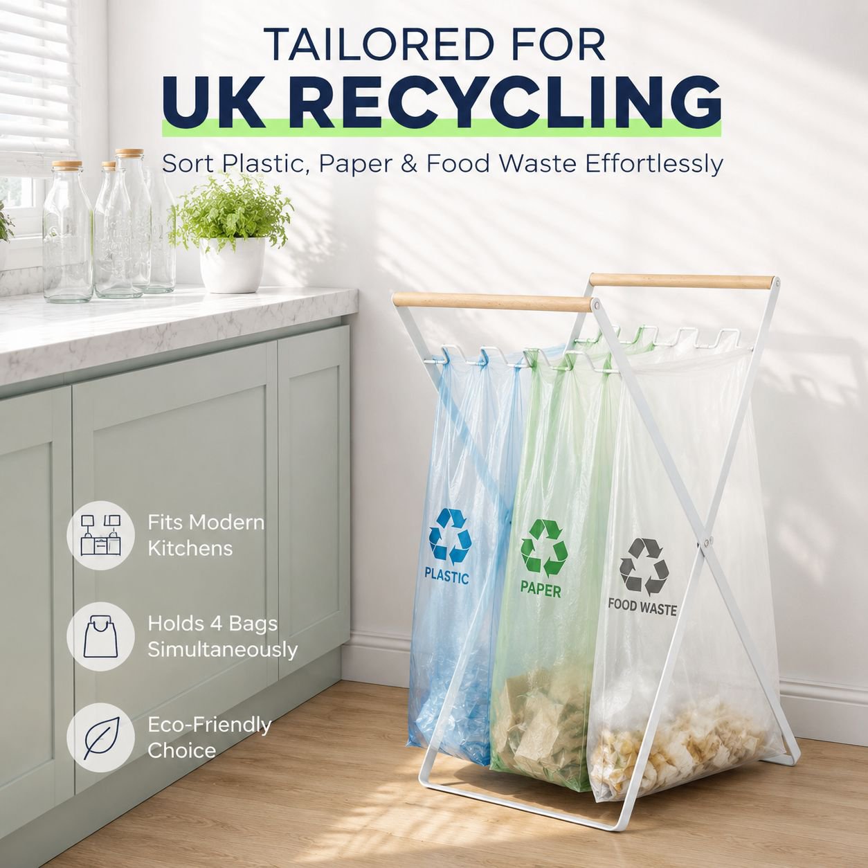 Self-moving Foldable Trash Can for Picnic and Camping