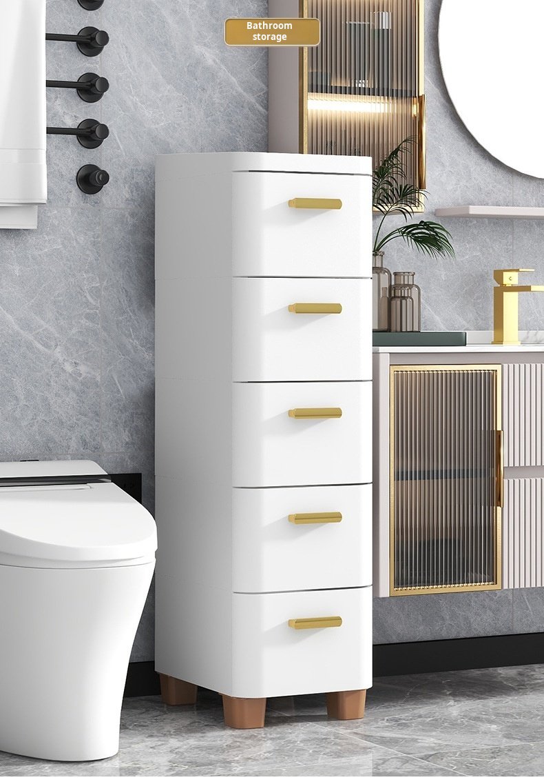 Living room storage cabinet with multiple layers