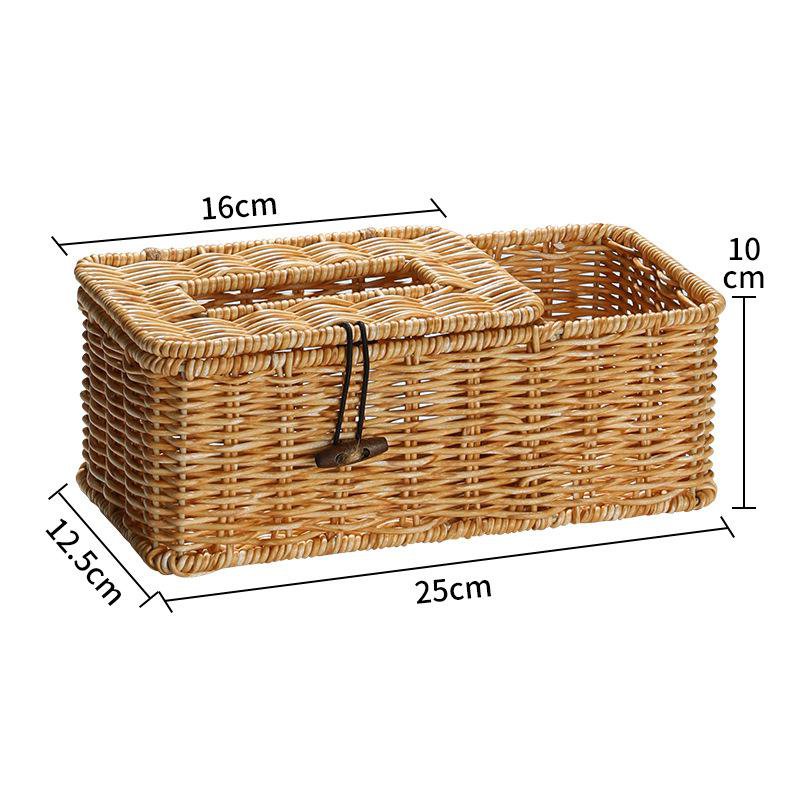 Woven tissue box storage