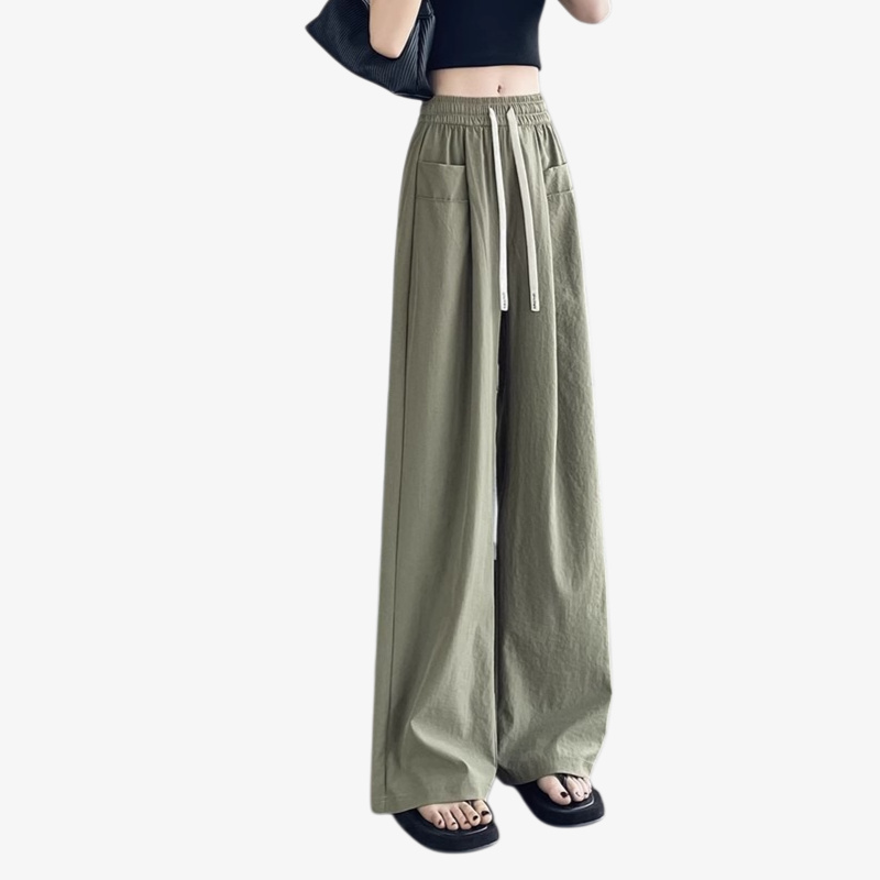 여성용 시원한 아이스 팬츠 착용샷