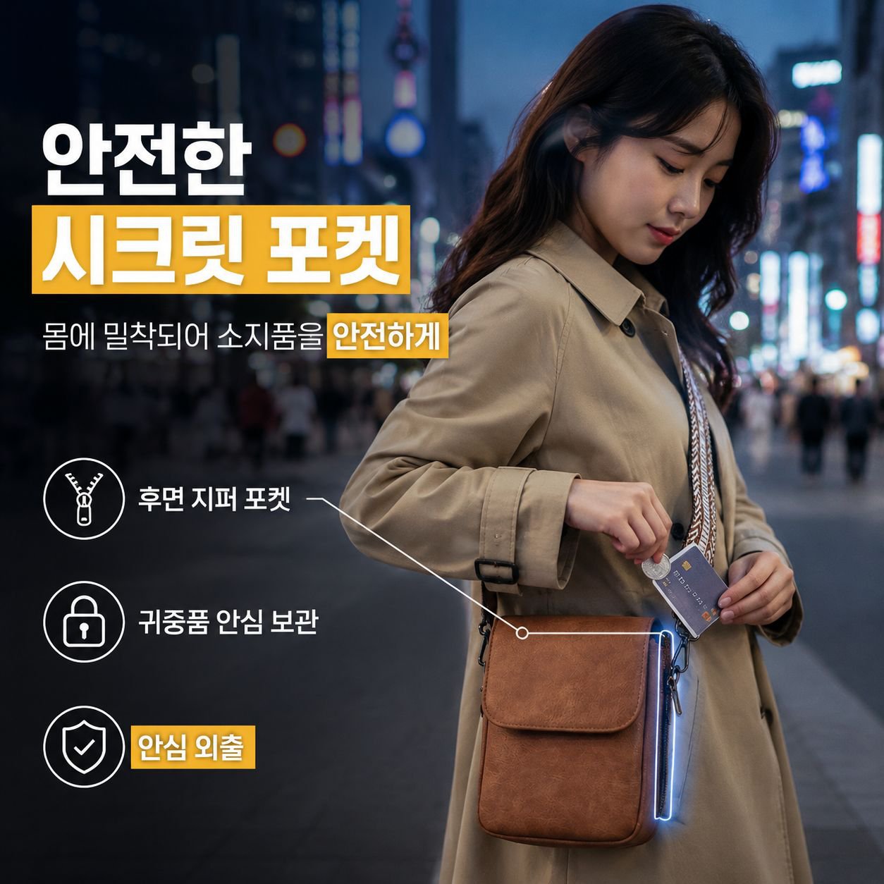 여성 소형 더블 칸 핸드폰 가방 부드러운 PU 레더 숄더 통근 크로스백