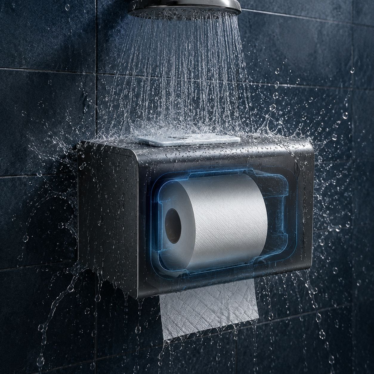 Boîte à papier toilette étanche, installation sans perçage, pour salle de bain
