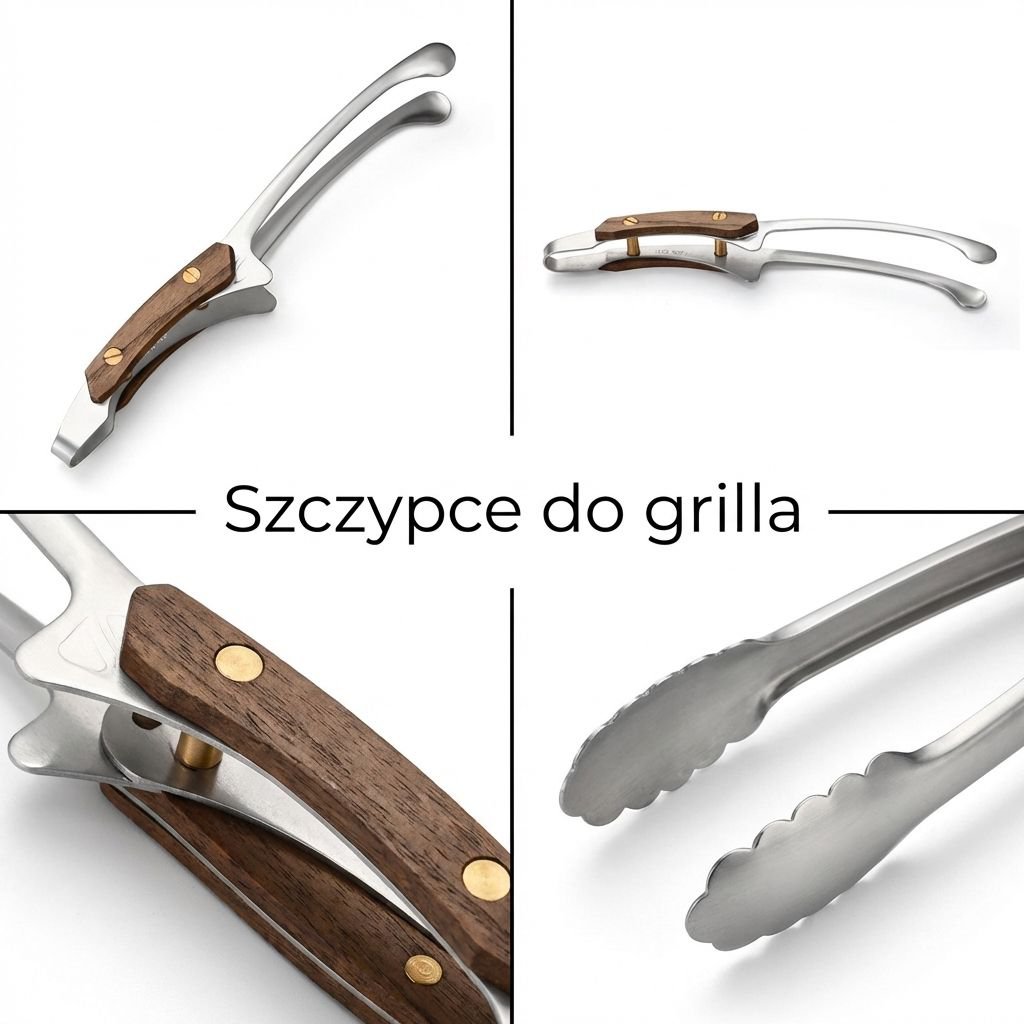 Szczypce do grilla ze stali nierdzewnej