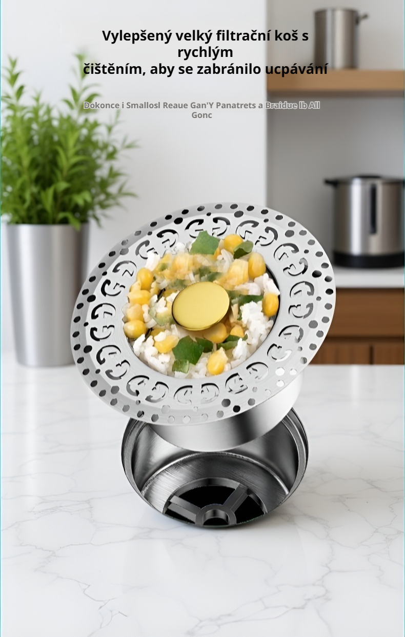 Kuchyňský dřezový odtokový uzávěr