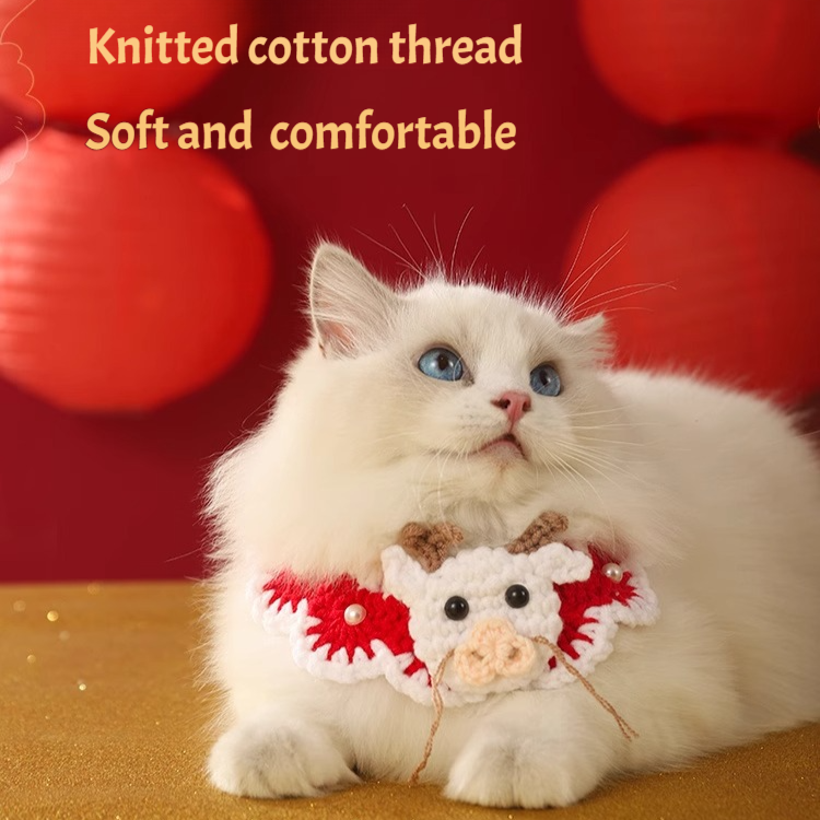 Hand-Knitted Adjustable Pet Scarf