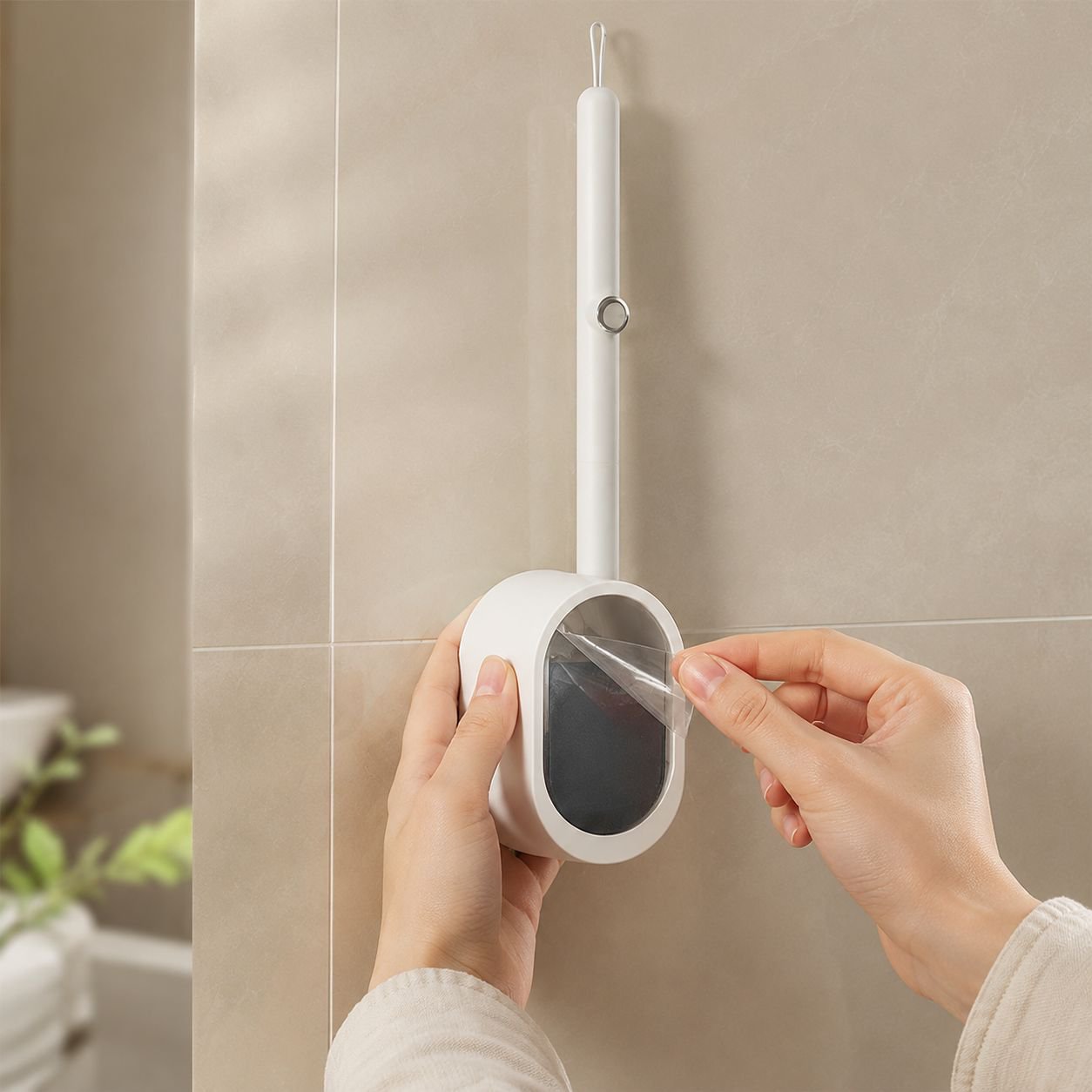 工事不要で簡単に取り付けるトイレブラシ