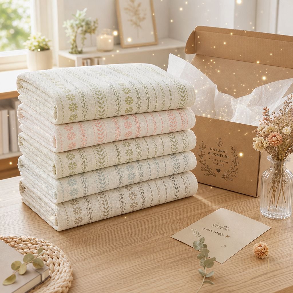 Cool Midsummer Forest Style Striped Sofa Cover, Non-slip Cover