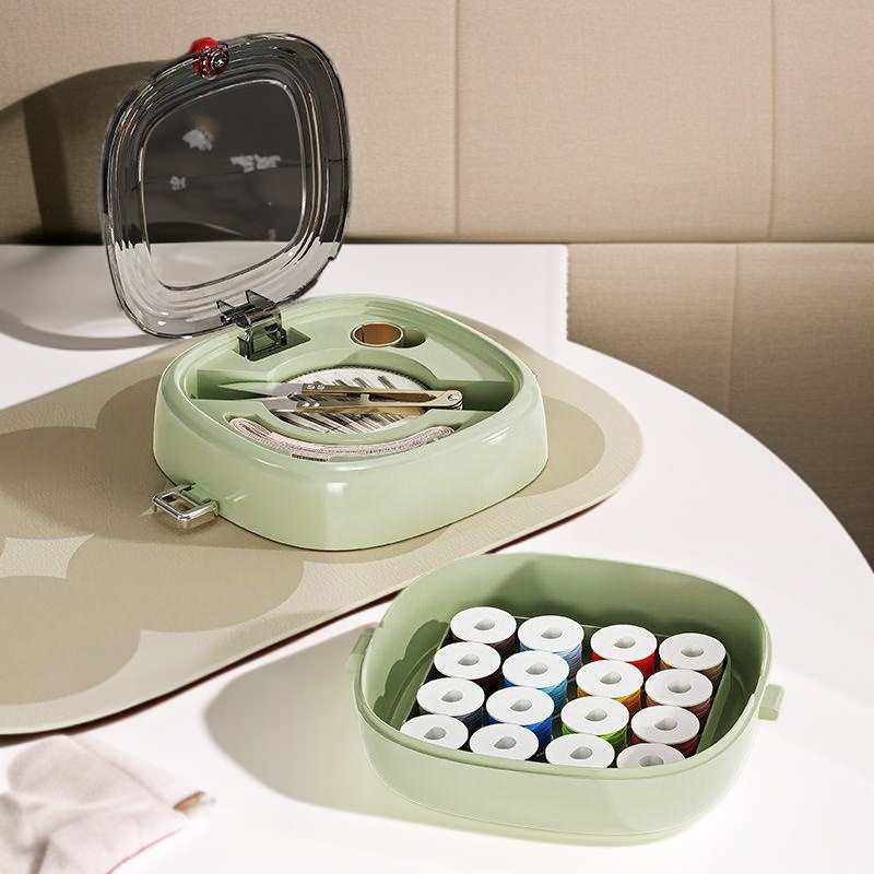Caja de costura multifuncional con imán para el hogar