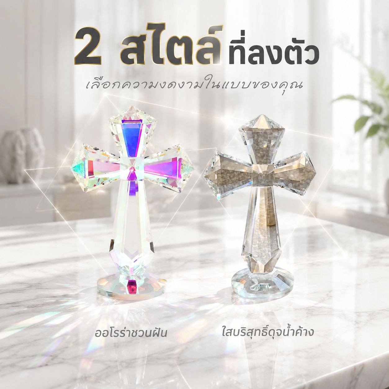 ของประดับตกแต่งห้องนั่งเล่นและห้องนอนไม้กางเขน