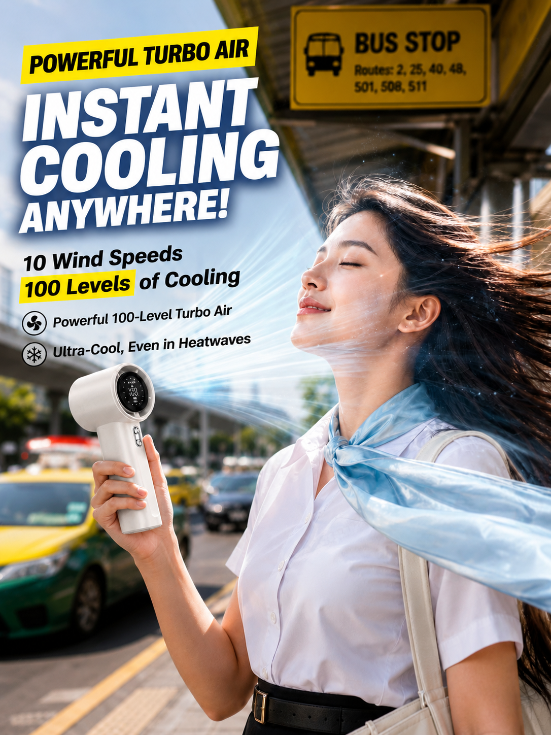 Mini ventilador de mano potente para exteriores